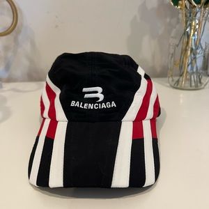 Authentic Balenciaga Tracks colorblock baseball cap.